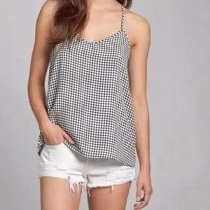 ABERCROMBIE & FITCH -Gingham Check Babydoll Trapeze Cami Tank - NWT